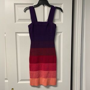Express bandage stretch striped dress size xs